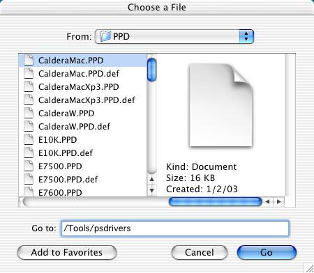 ppd file is selected, click on Go.