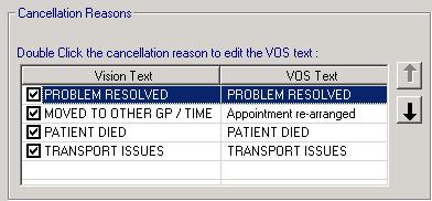Cancellation Reasons 1. From Online Services Appointments Configuration select the Cancellations tab.