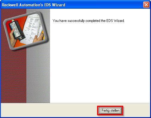 16 Solution Application Note A500930 10. Congratulations! If you see this dialog you have successfully completed the EDS Wizard!