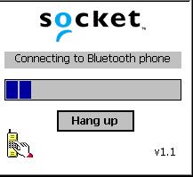 5. Your mobile computer will connect to your phone and begin dialing. Note: The Socket Dialer can dial a phone number containing any of the 17 following non-numeric characters: * # +. /!
