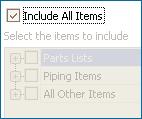 Merge Selections The Perform the screen allows you to select the items you want merged from the source into the target database.