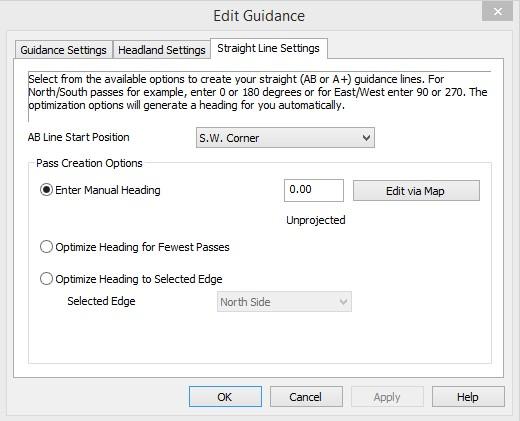 Create Guidance from Existing Guidance Lines This option allows you to use an existing guidance line to make a carbon copy.