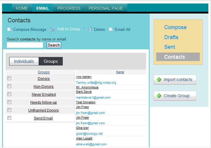 csv file exported from another email client (such as Hotmail, Outlook, or AOL) Step 3: Add contacts manually by choosing Add a contact and typing in each contact name and email address Step 4: From