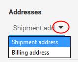 To add an address Click 'ADD' Choose the address type from the drop-down.