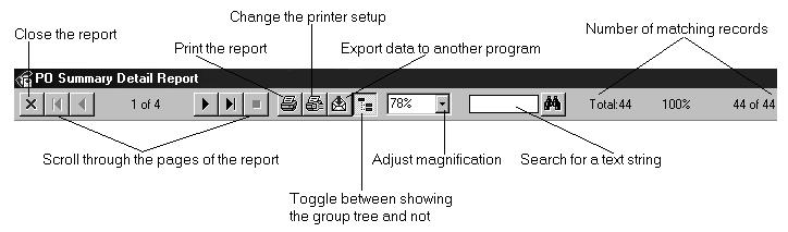 Print Spool Buttons Once the Print button has been selected, the specific print form you indicated will now display.