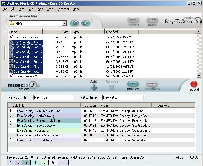 -32- Make Your Own CDs (Easy CD Creator 5) >File >New CD