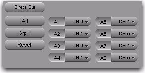 4 Do one of the following: If the Stereo button is visible, click the Stereo button to reveal the Mono button, then click the Mono button to reveal tracks A1 through A8 in stereo pairs with their