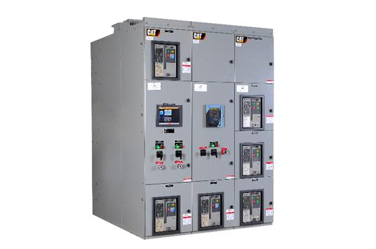 Figure 2 Cat paralleling switchgear with integrated controls and switchgear featuring color touchscreen operator interface.