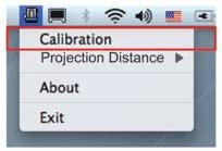 3.4 Calibration Step 1: Click the mouse key on LightPen in the task bar. Step 2: Select the Calibration.