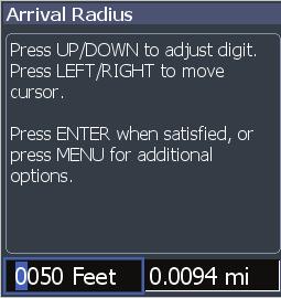 Waypoints, Routes and Trail displays From the Chart Settings menu, you can turn on/ off waypoint, route and trail display properties.