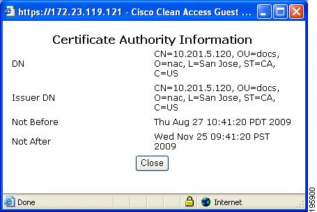 Figure 14-11 View Currently Installed Certificate You can also use this method to view uploaded certificates before importing them into your CAM.