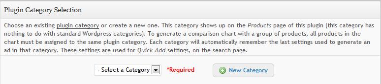 Now, click on the New Category button here. Provide a name for the category that you will use for this product.