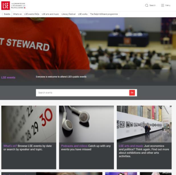 2. Getting your event listed in the LSE Events Search Engine Results Page (SERP) a.