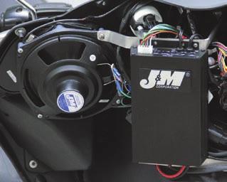New J&M 4-channel 360w fairing/rear speaker amplifier kit has been designed specifically for use in the 2011-2013 Harley RoadGlide Ultra fairing with the Harley HK radio.