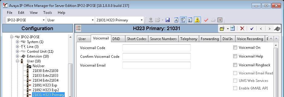 5.4. Administer Agent Users From the configuration tree in the left pane, select the primary IP Office