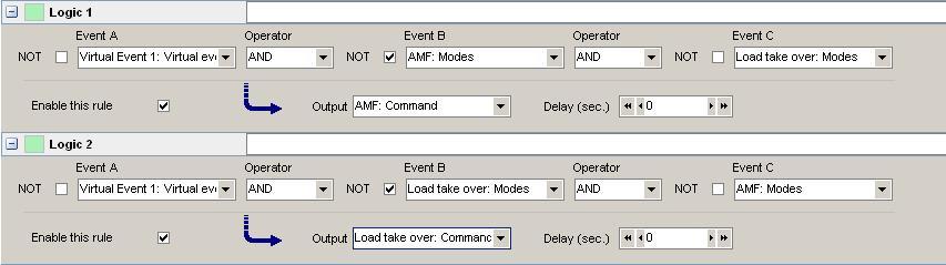 4 Controlling a relay output with one single AOP button In this example, the relay can be replaced by any other output, and the AOP button can be replaced by e.g. a binary input.