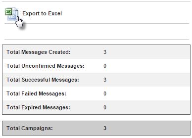 Step 4: To export your results click the Excel Icon which will be displayed once you have run the report. 9.1.