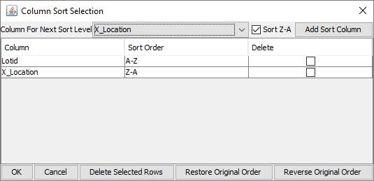From other tables, such as Parametric Results, you can right-click a record and choose options to edit or delete it.