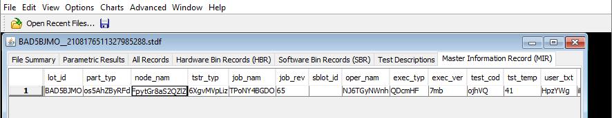 Editing Header Fields in the Master Information Record (MIR) 1. From QuickEdit, click the Master Information Record (MIR) tab. a. If this view is not shown, you can open it from the View menu. 2.