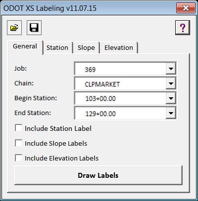 Application Name: Current version: Required MicroStation Version: Required GEOPAK Version: ODOT_XSLabeling.mvba v11.07.15 XM or V8i XM or V8i The ODOT_XSLabeling.