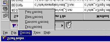 Commands in the Edit menu and Application Links toolbar operate on the data file