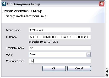 Adding a New IPv6 Anonymous Group in a Cisco SCE Device Adding a New IPv6 Anonymous Group in a Cisco SCE Device Step 1 From the Console main menu, choose Tools > Anonymous Group Manager.