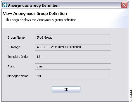 Figure 6: Anonymous Group Manager Tool Figure 7: IPv6 Anonymous Group Manager Tool In the Site