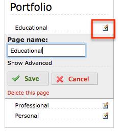 In the View Sections area, click the section to which you want to add pages.