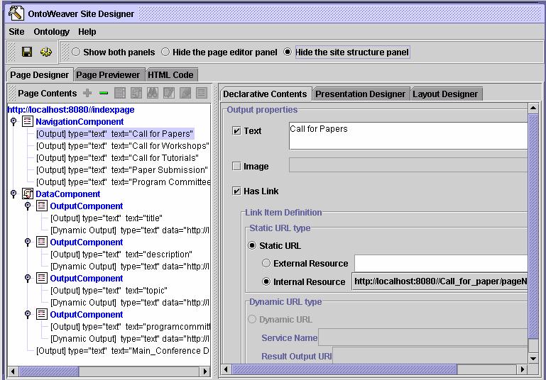 Specifying the Domain Ontology Figure 3 shows the domain ontology of the conference paper review system displayed in the OntoWeaver Ontology Editor.