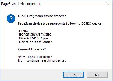 In the DeviceUpdater window, the following options are available to connected the device: a. Firmware Update: Updates the firmware by selecting the firmware file (.