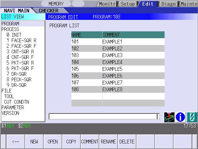 3. BASIC OPERATIONS 3.1 Changing Active View 3. BASIC OPERATIONS 3.1 Changing Active View To operate NAVI MILL, activate either LIST VIEW area or OPERATION VIEW area.