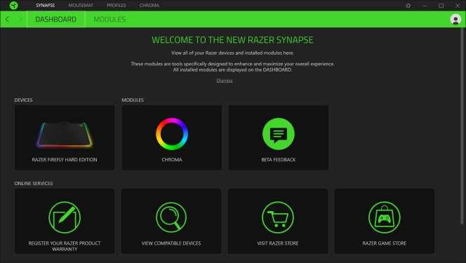 6. CONFIGURING RAZER FIREFLY VIA RAZER SYNAPSE 3 Disclaimer: The features listed here require you to log in to Razer Synapse.