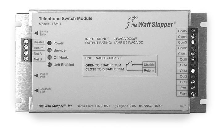 Telephone Switch Module Model# TSM-1 User Guide