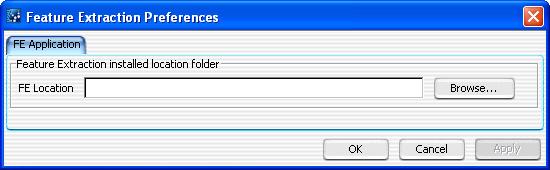 4 Workflow Reference Feature Extraction Preferences Feature Extraction Preferences Figure 68 Feature Extraction Preferences dialog box Purpose: Used to designate the location where your Feature