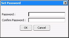 4 Workflow Reference Set Password Set Password Figure 78 Set Password dialog box Purpose: Used to create a password for a newly- created analysis method or workflow, or to type the password when
