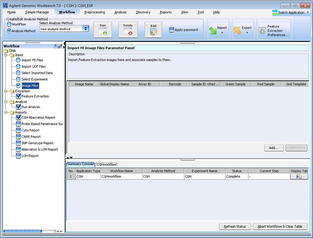 Setting Up and Running Workflows 2 To use earray to update design/template files Parameter panel for selected item Workflow Navigator Summary Console tab Run workflow tab(s) Figure 7 Workflow Main