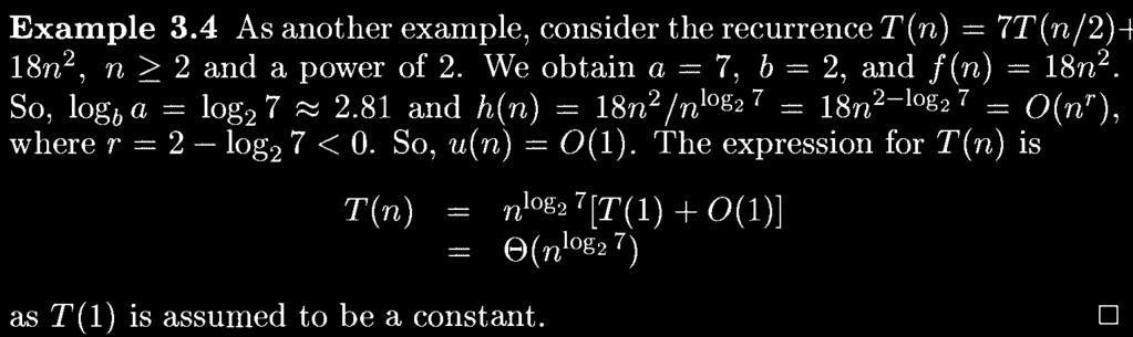 Recurrence equation for Divide and Conquer: If the size of problem p is n and the sizes of the k sub problems are n 1, n 2.