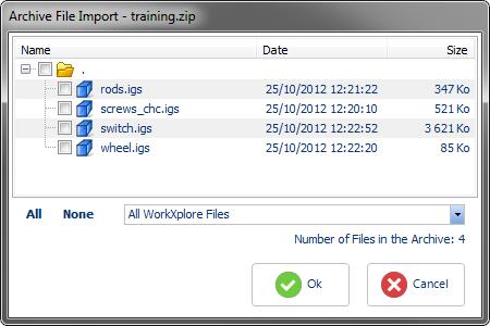 Files Imported into the Same Viewing Area Drag & Drop WorkNC Workzones You can also use the drag & drop method to import WorkNC workzones into the application.