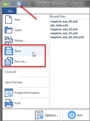 2 - Importing and Opening CAD Files 2.2 - Saving a CAD Model You can choose the files to be imported from the compressed file by checking the boxes in front of their names.