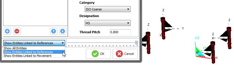 9 - Documenting 9.3 - Creating Animations Filtering Entity Display You can click on the drop-down list at the bottom of the dialog box to select the entities to display.