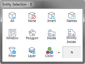 Selection filters will help you to select the appropriate entities. These selections often imply that you define auxiliary entities such as points, vectors and planes. 3.