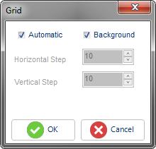 4 - Viewing 4.3 - Using the Transparency Functions Grid This option allows to you to access the grid menu. Select Grid > Visible to switch the grid display on or off in the Viewing Area.