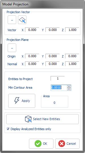 6 - Analysis, Annotation and Measurements 6.3 - Model Analysis 1. Open the wxplore_exa_05.a3d file. 2. Click in the icon in the Analysis toolbox. 3. Select Projection on a Plane.