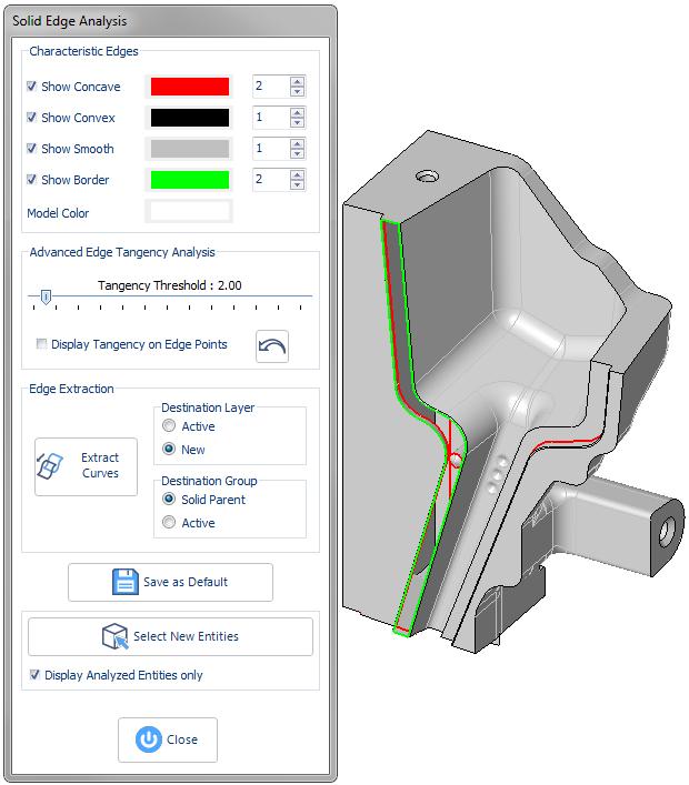 6 - Analysis, Annotation and Measurements 6.3 - Model Analysis Solid Edge Analysis Use the Model Color option to select a new color for the model.