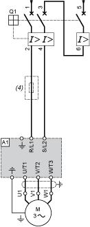 Connections and Schema Wiring Diagram Conforming to Standards EN 954-1 Category 3, IEC/EN 61508 Capacity SIL2, in Stopping Category 0 According to IEC/EN 60204-1 Power Section for Single-Phase Power