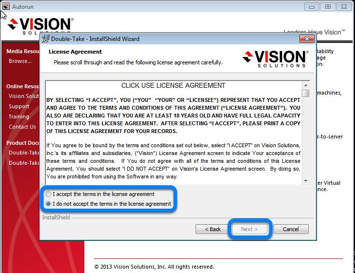 Step 4 The installer will ask you to accept the License Agreement.