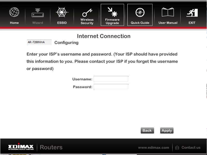 5. Enter your ISP s username and password and