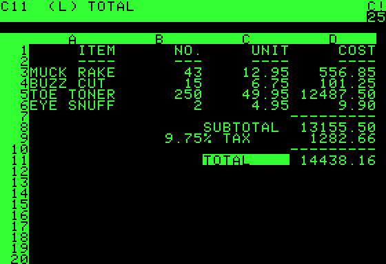 1978/1979 First individual productivity software