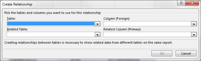 7) Step 2: Create the Relationships between the tables. i. Go to the Data Ribbon Tab, then in the Data Tools group click the Relationships button.