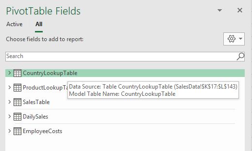 19) Step 4: Data Model PivotTable Field List. After you click OK in
